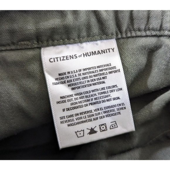 Citizens of Humanity Jumpsuit Retreat Green Marta Utility Cotton Twill Size XS - Picture 6 of 7